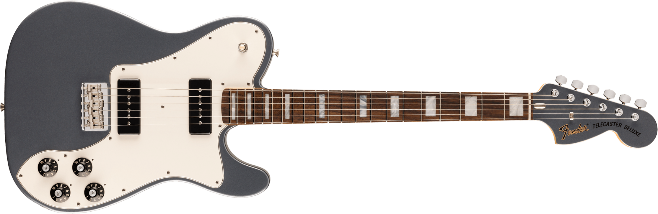 Fender Chris Shiflett Tele Cleaver Usa Signature 2s Ht Rw - Charcoal Frost Metallic - Signature-E-Gitarre - Main picture