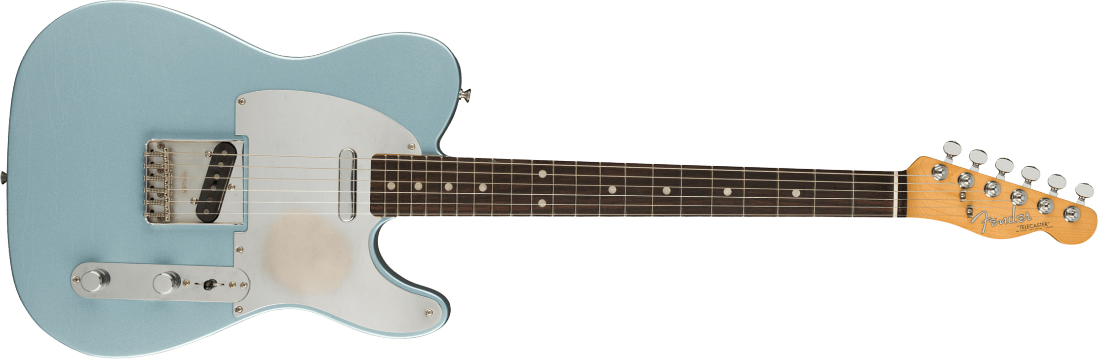 Fender Chrissie Hynde Tele Signature Mex Rw - Road Worn Faded Ice Blue Metallic - E-Gitarre in Teleform - Main picture