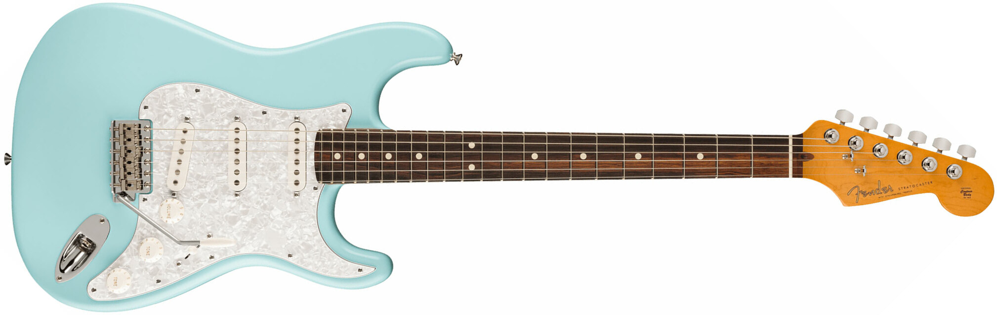 Fender Cory Wong Strat Ltd Signature Usa Stss Trem Rw - Daphne Blue - E-Gitarre in Str-Form - Main picture