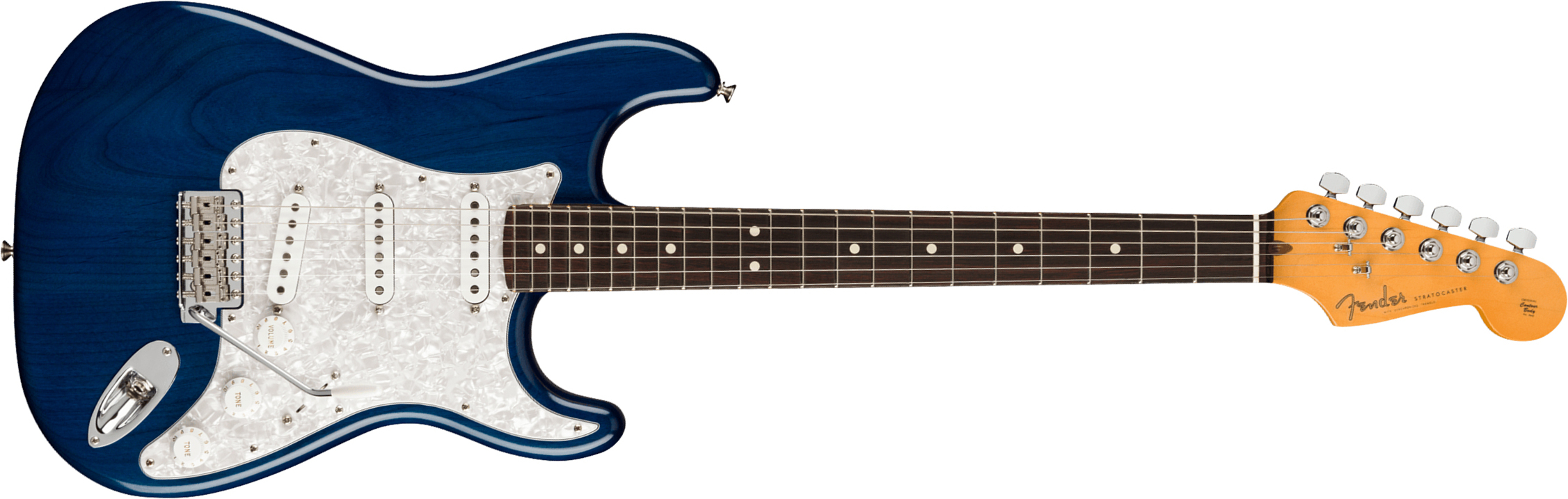 Fender Cory Wong Strat Signature Usa 3s Trem Rw - Sapphire Blue Transparent - E-Gitarre in Str-Form - Main picture
