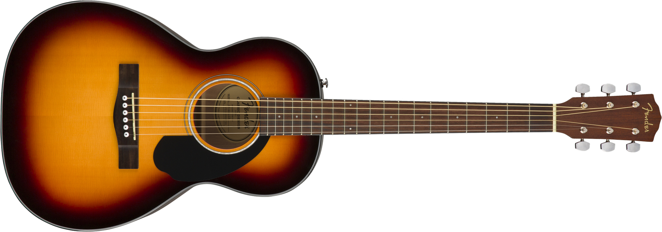 Fender Cp-60s Parlor Epicea Acajou Wal - 3-color Sunburst - Westerngitarre & electro - Main picture