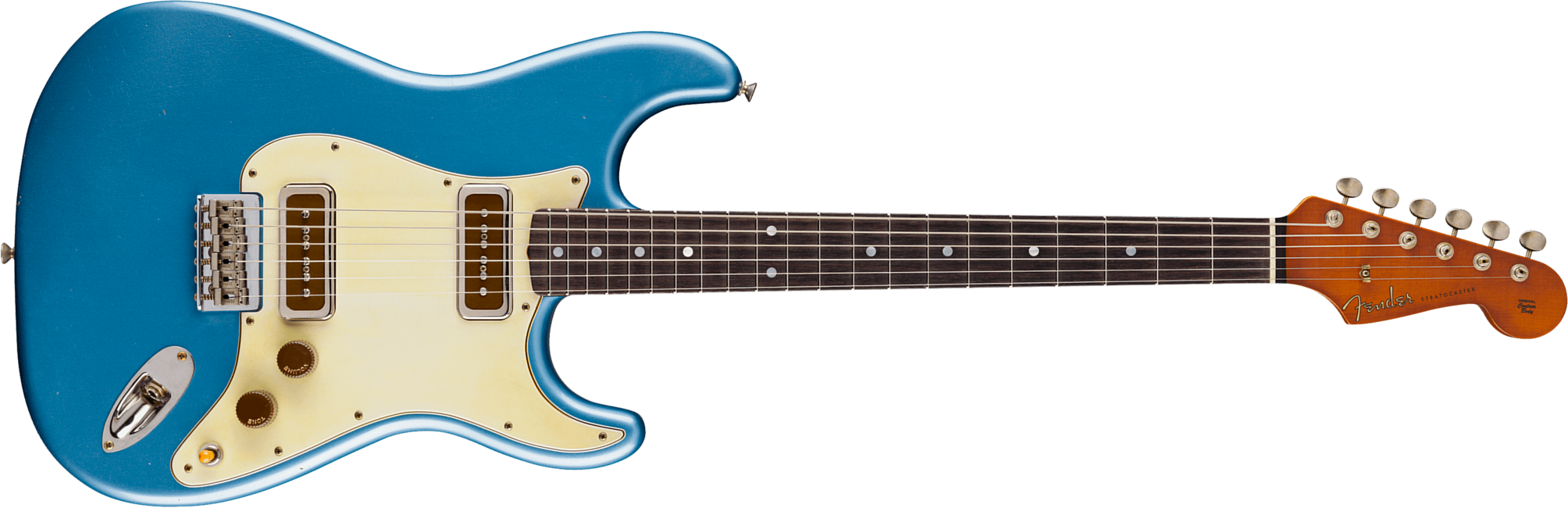 Fender Custom Shop Ariel Posen Strat Signature 2s P90 Ht Rw - Relic Lake Placid Blue - Signature-E-Gitarre - Main picture