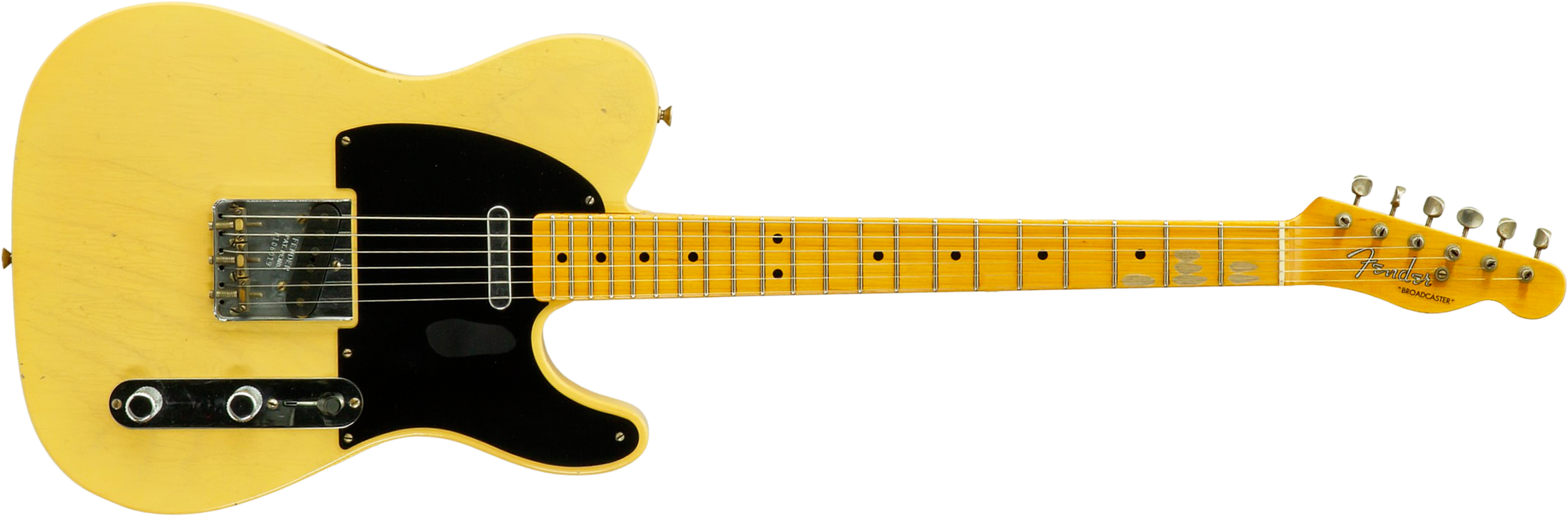 Fender Custom Shop Broadcaster Tele 70th Ann. Ltd Mn #r106019 - Journeyman Relic Nocaster Blonde - E-Gitarre in Teleform - Main picture