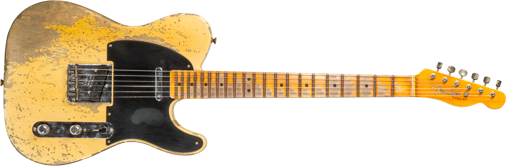 Fender Custom Shop Double Esquire/tele 1950 2s Ht Mn #r126773 - Super Heavy Relic Aged Nocaster Blonde - E-Gitarre in Teleform - Main picture