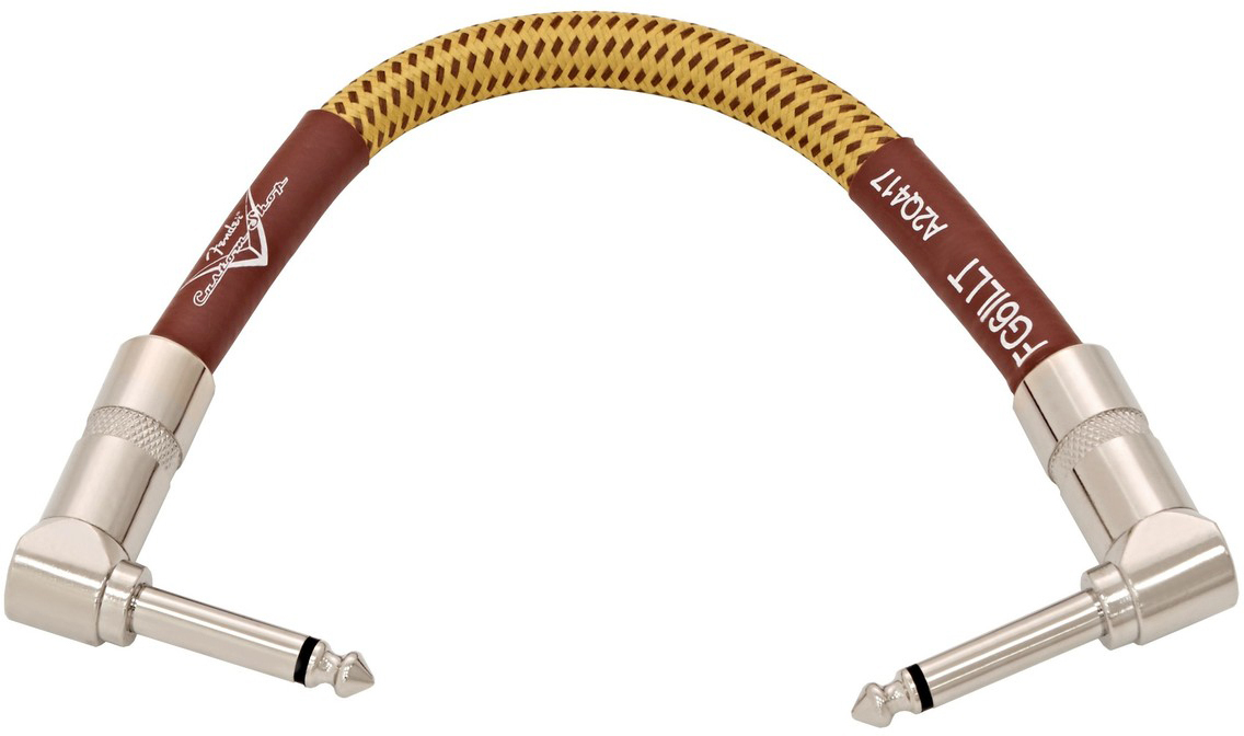 Fender Custom Shop Instrument Patch Cable Coude/coude 6inch Tweed - Kabel - Main picture