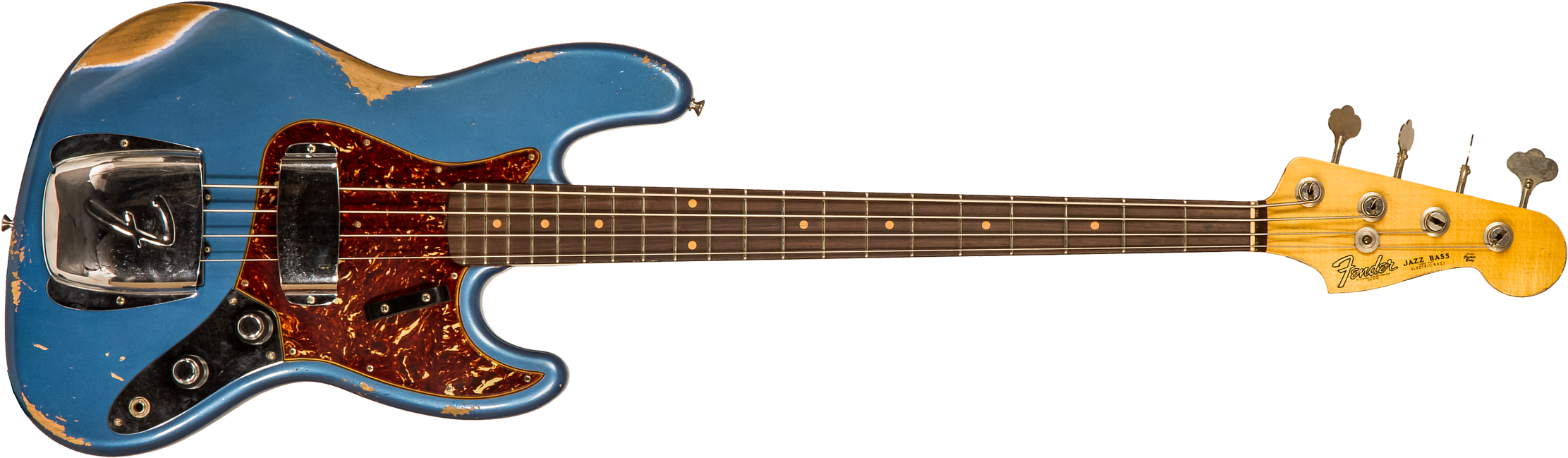 Fender Custom Shop Jazz Bass 1961 Rw #cz556667 - Heavy Relic Lake Placid Blue - Solidbody E-bass - Main picture