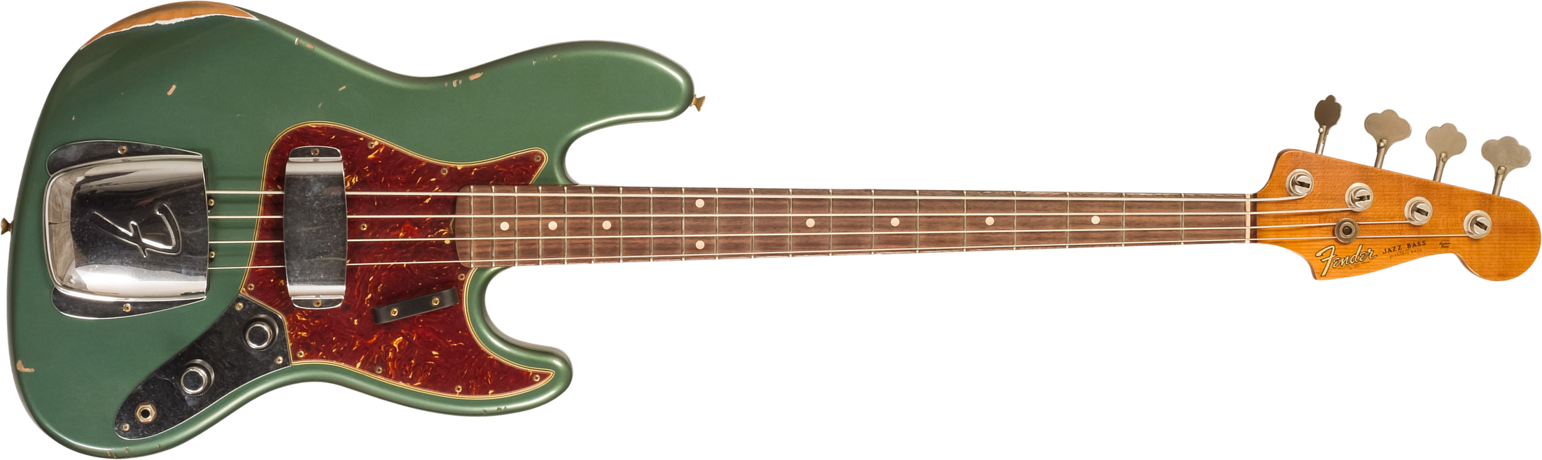 Fender Custom Shop Jazz Bass 1963 Rw #r135891 - Relic Sherwood Green Metallic - Solidbody E-bass - Main picture
