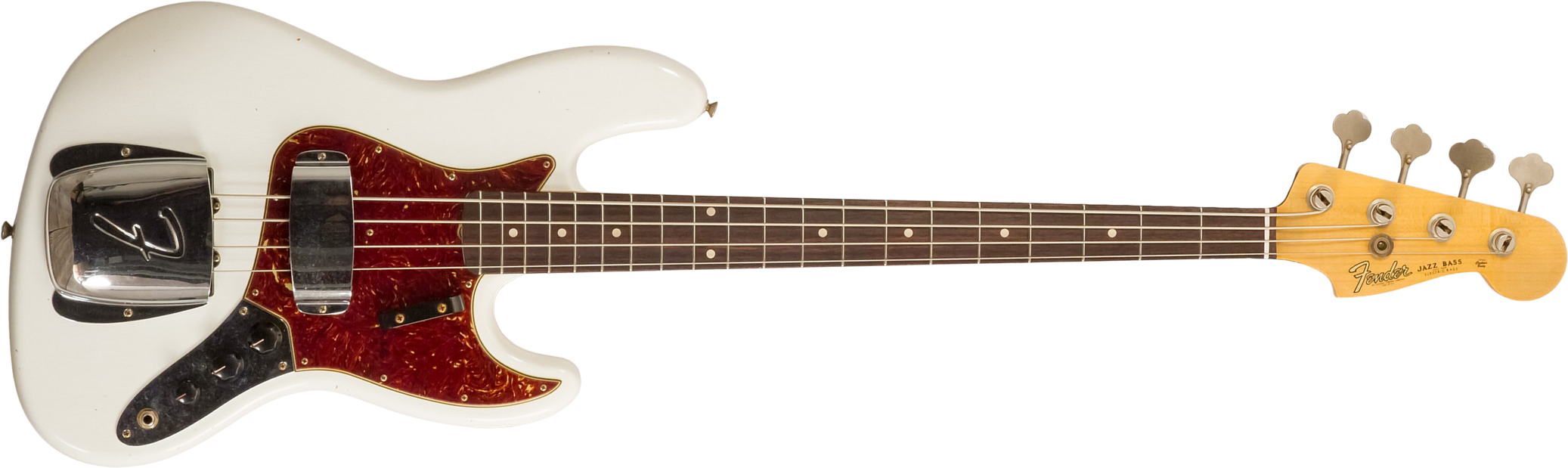 Fender Custom Shop Jazzbass 1964 Rw #r145112 - Journeyman Relic Olympic White - Solidbody E-bass - Main picture