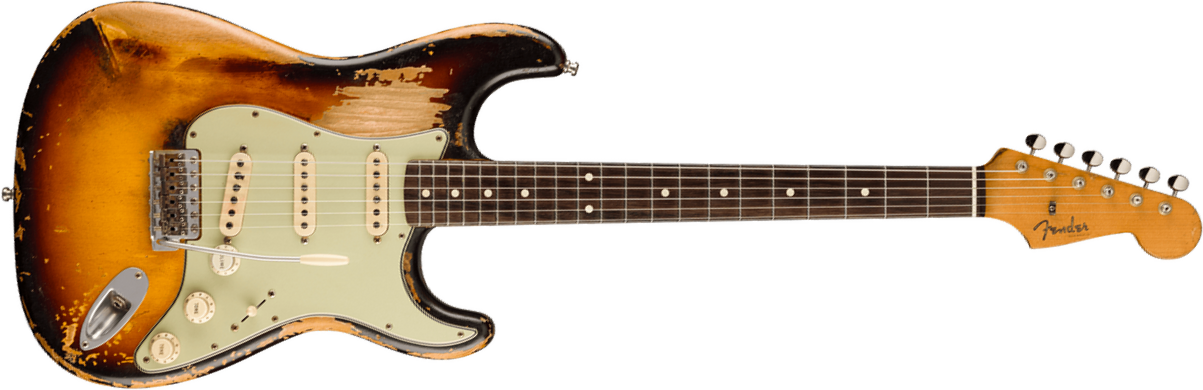 Fender Custom Shop John Frusciante Masterbuilt P.waller 3s Trem Rw - Heavy Relic 3-color Sunburst - Signature-E-Gitarre - Main picture
