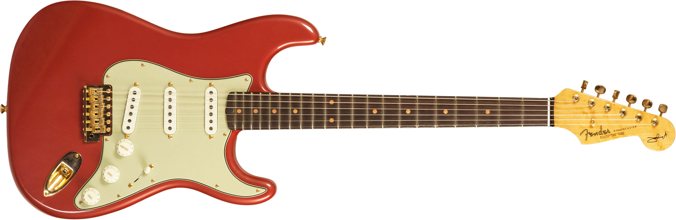 Fender Custom Shop Johnny A Strat Signature 3s Trem Rw #ja0229 - Time Capsule Sunset Glow Metallic - E-Gitarre in Str-Form - Main picture