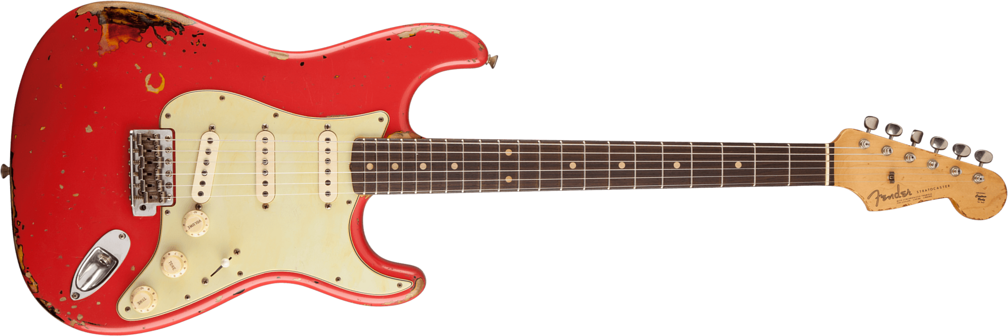 Fender Custom Shop Michael Landau Strat 1963 Signature Trem 3s #r133864 - Relic Fiesta Red O. 3-color Sunburst - E-Gitarre in Str-Form - Main picture