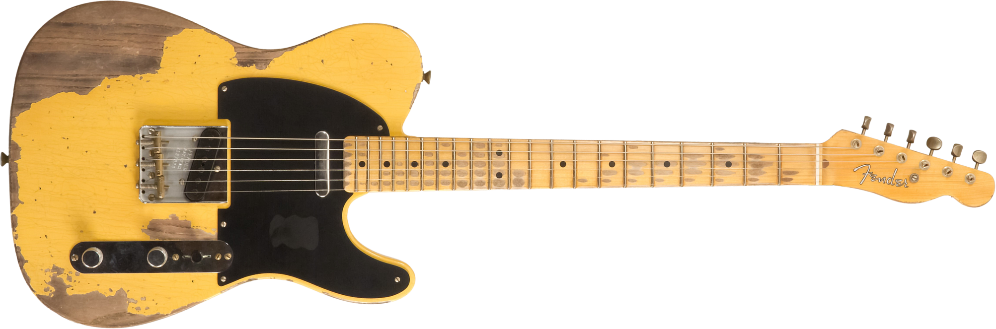 Fender Custom Shop Nocaster Tele 1951 2s Ht Mn #r137320 - Heavy Relic Natural Blonde - E-Gitarre in Str-Form - Main picture