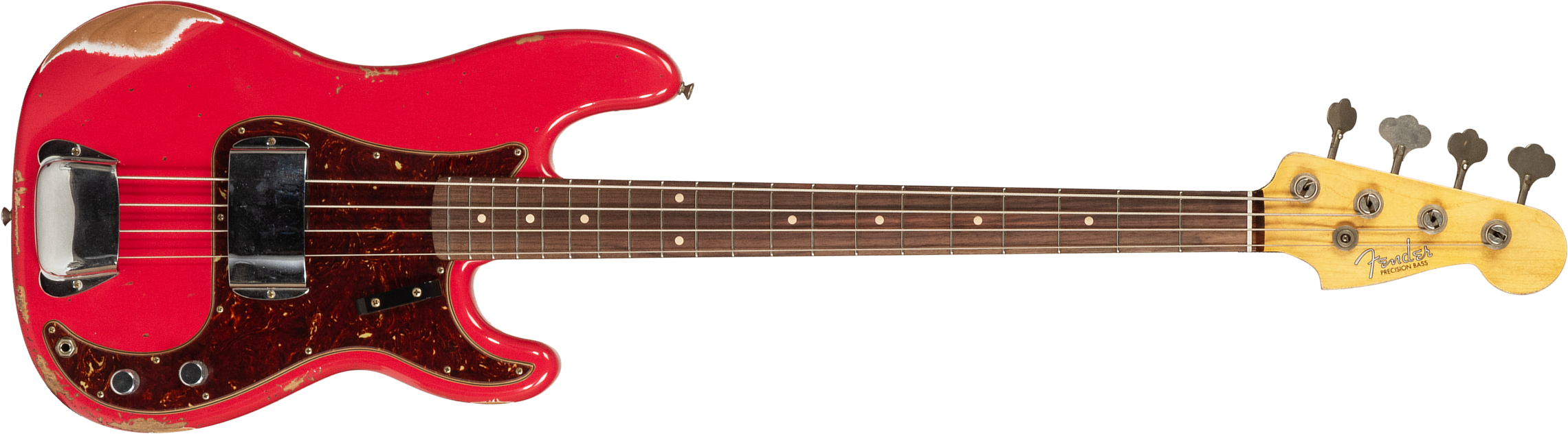 Fender Custom Shop Precision Bass 1960 Rw #r117926 - Heavy Relic Fiesta Red - Solidbody E-bass - Main picture