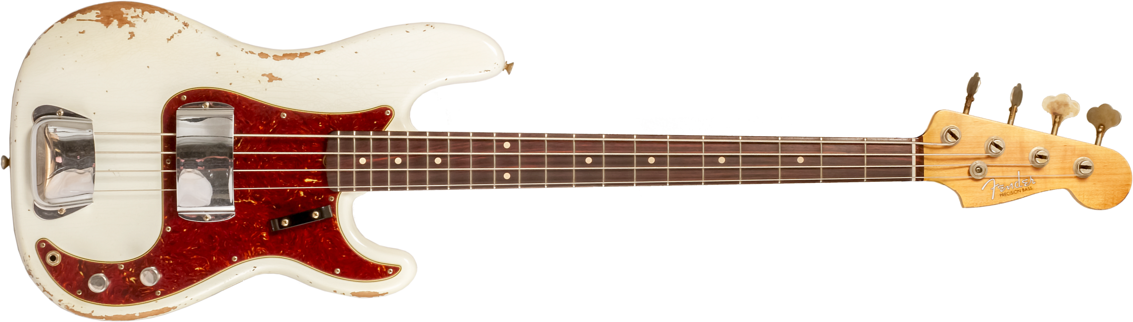 Fender Custom Shop Precision Bass 1960 Rw #r139029 - Heavy Relic Olympic White - Solidbody E-bass - Main picture