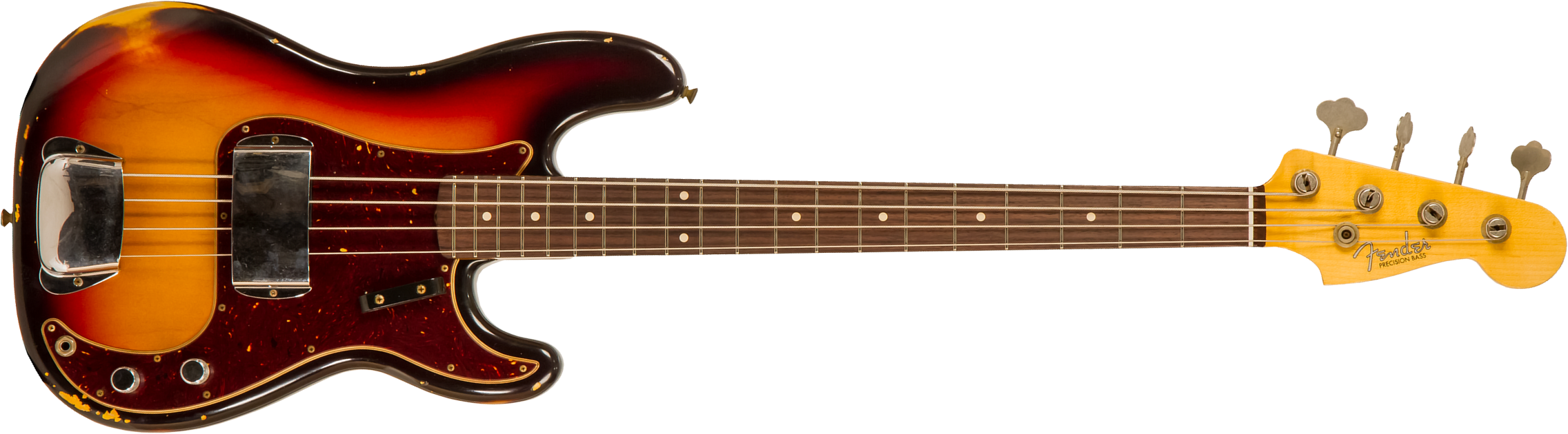 Fender Custom Shop Precision Bass 1961 Rw #cz556533 - Relic 3-color Sunburst - Solidbody E-bass - Main picture
