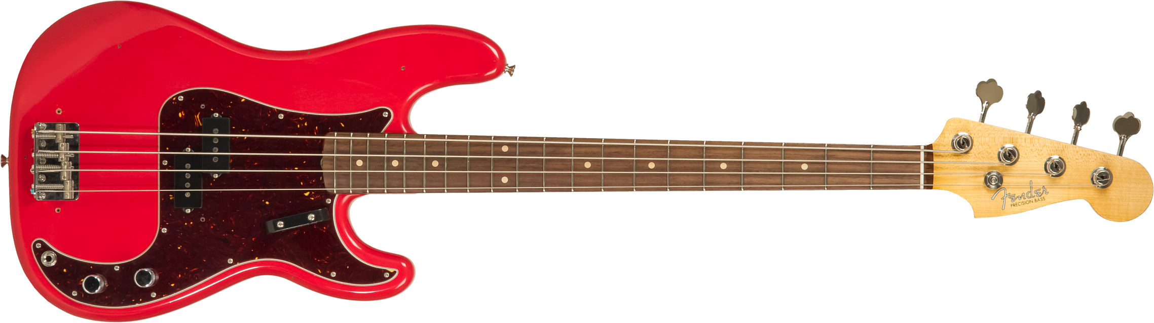 Fender Custom Shop Precision Bass 1962 Rw #r126357 - Journeyman Relic Fiesta Red - Solidbody E-bass - Main picture