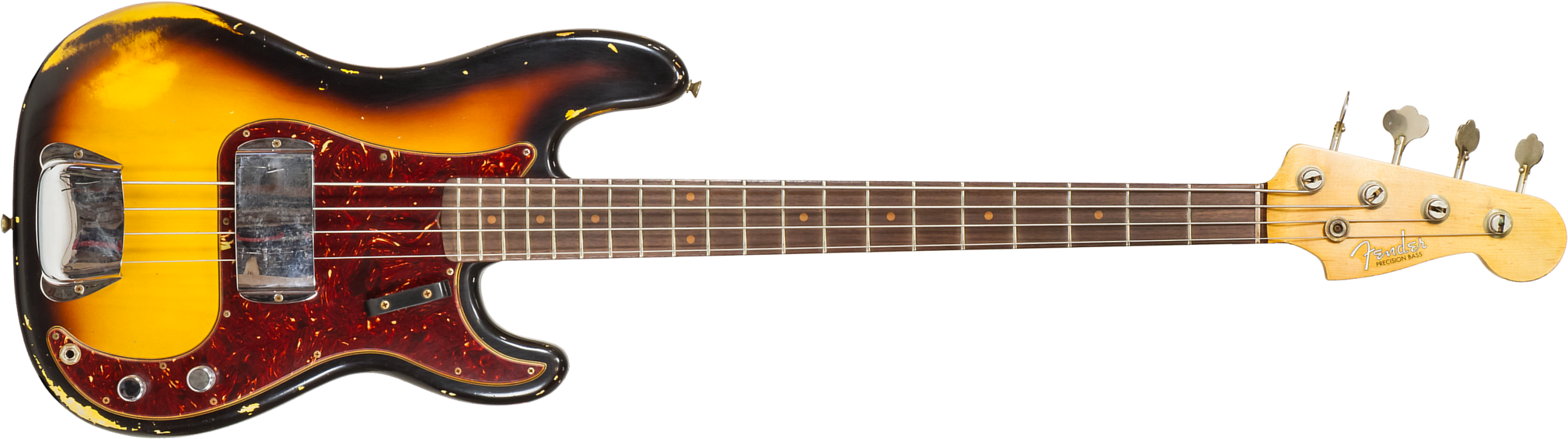 Fender Custom Shop Precision Bass 1963 Rw #cz560028 - Heavy Relic Aged 3-color Sunburst - Solidbody E-bass - Main picture