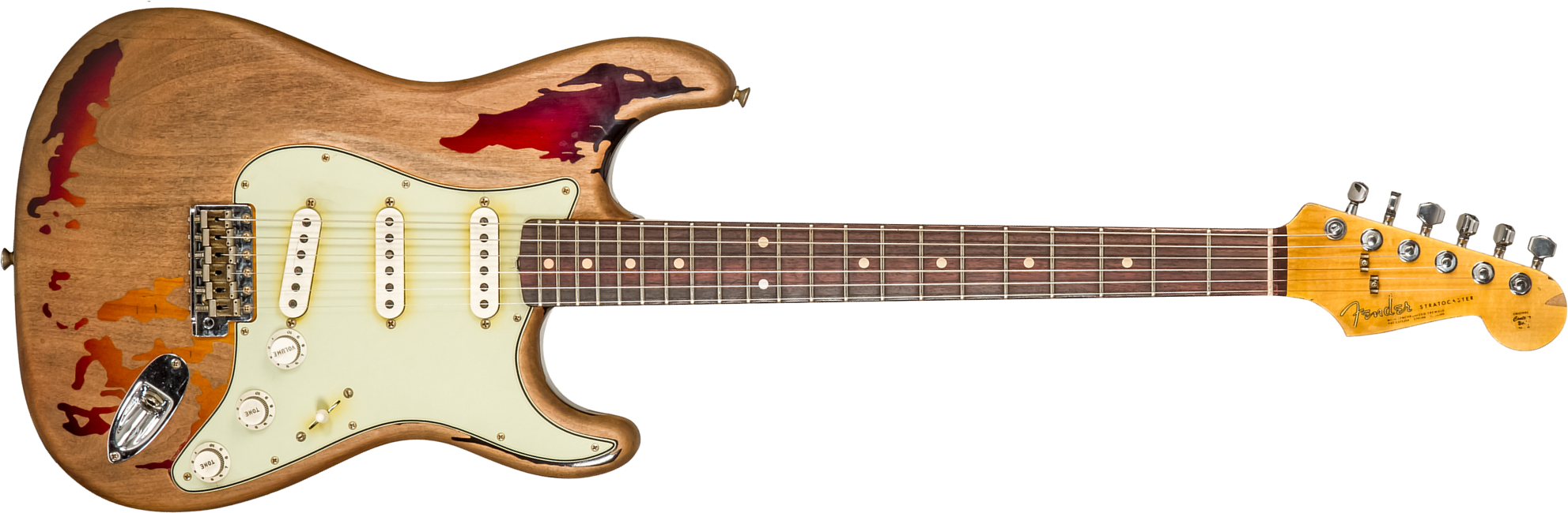 Fender Custom Shop Rory Gallagher Strat Masterbuilt D.wilson Signature 3s Trem Rw - Heavy Relic 3-color Sunburst - E-Gitarre in Str-Form - Main pictur