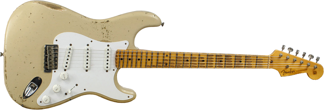 Fender Custom Shop Strat 1954 60th Anniversary Mn - Heavy Relic, Desert Sand - E-Gitarre in Str-Form - Main picture