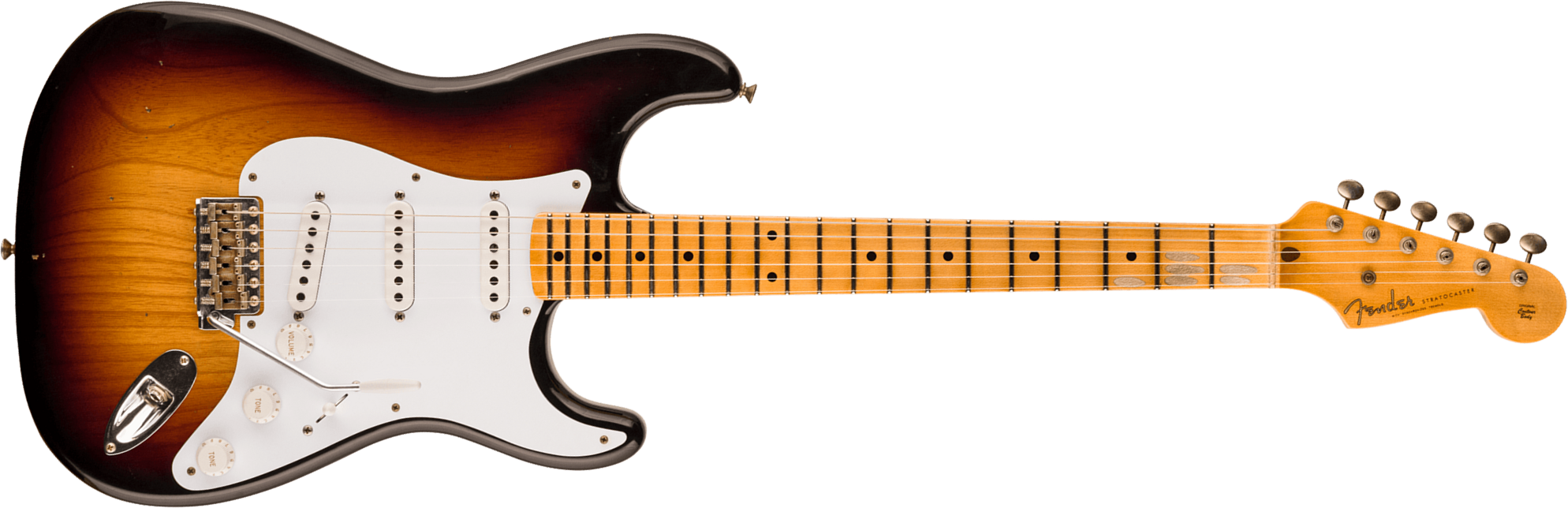 Fender Custom Shop Strat 1954 70th Anniv. 3s Trem Mn - Journeyman Relic Wide-fade 2-color Sunburst - E-Gitarre in Str-Form - Main picture