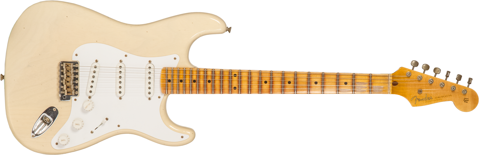 Fender Custom Shop Strat 1954 70th Anniv. 3s Trem Mn #xn4159 - Journeyman Relic Vintage Blonde - E-Gitarre in Str-Form - Main picture