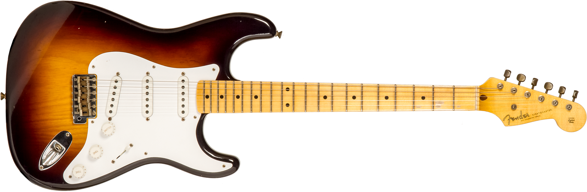 Fender Custom Shop Strat 1954 70th Anniv. 3s Trem Mn #xn4193 - Journeyman Relic Wide-fade 2-color Sunburst - E-Gitarre in Str-Form - Main picture