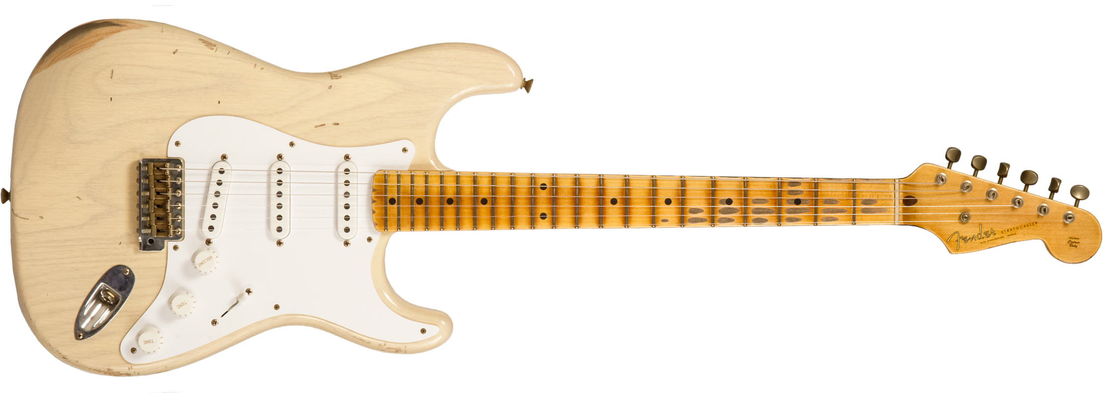 Fender Custom Shop Strat 1954 70th Anniv. 3s Trem Mn #xn5051 - Relic Vintage Blonde - E-Gitarre in Str-Form - Main picture
