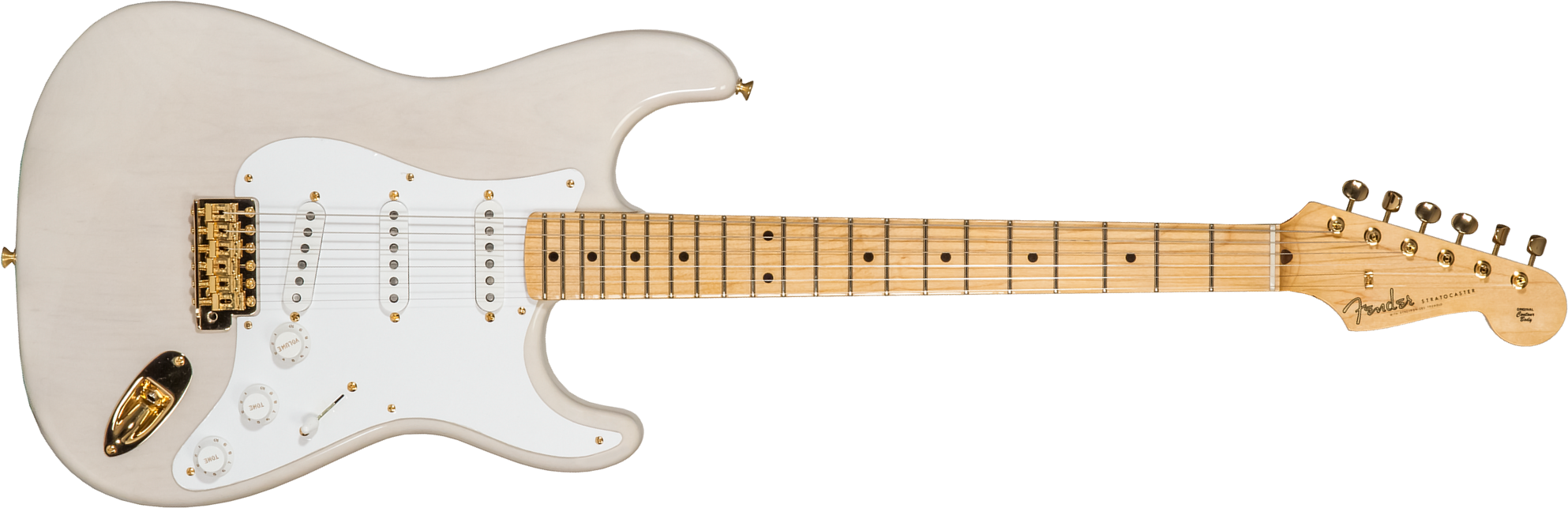 Fender Custom Shop Strat 1957 3s Trem Mn #r125475 - Nos White Blonde - E-Gitarre in Str-Form - Main picture