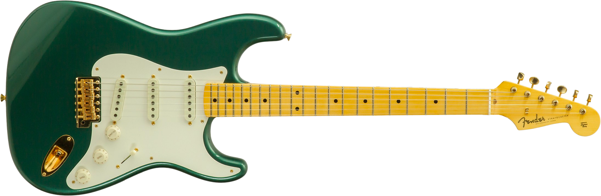 Fender Custom Shop Strat 1957 Vintage Custom 3s Trem Mn #r145062 - Time Capsule Sherwood Green Metallic - E-Gitarre in Str-Form - Main picture