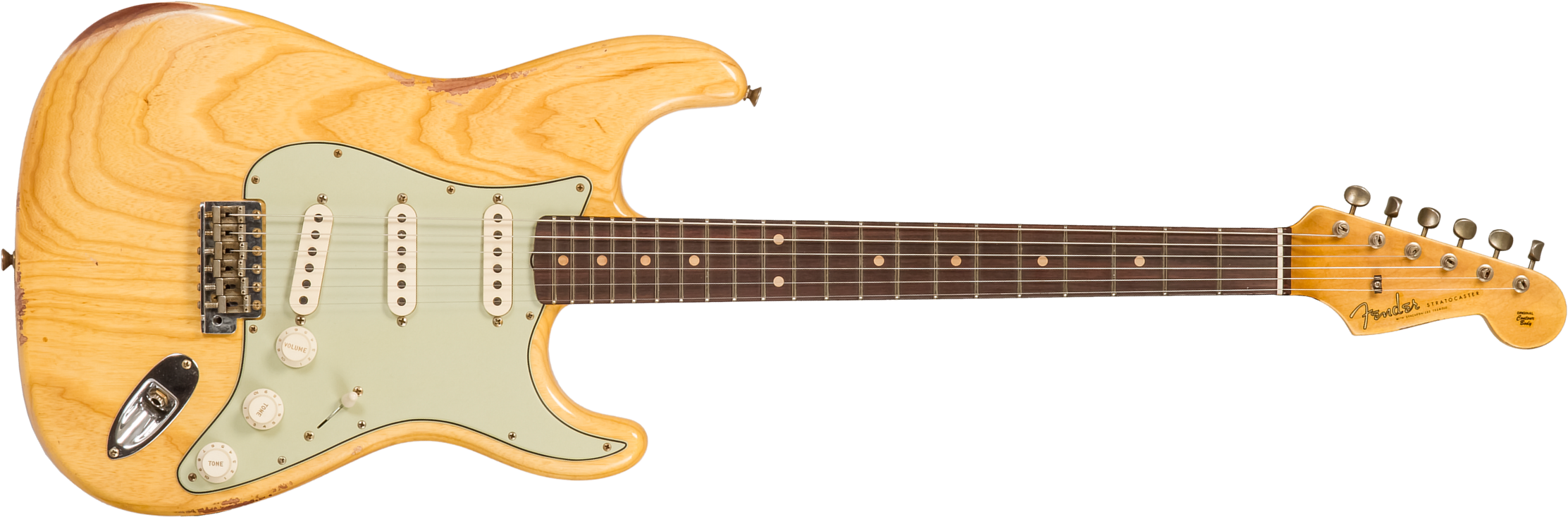 Fender Custom Shop Strat 1959 3s Trem Rw #r133843 - Relic Antique Natural - E-Gitarre in Str-Form - Main picture