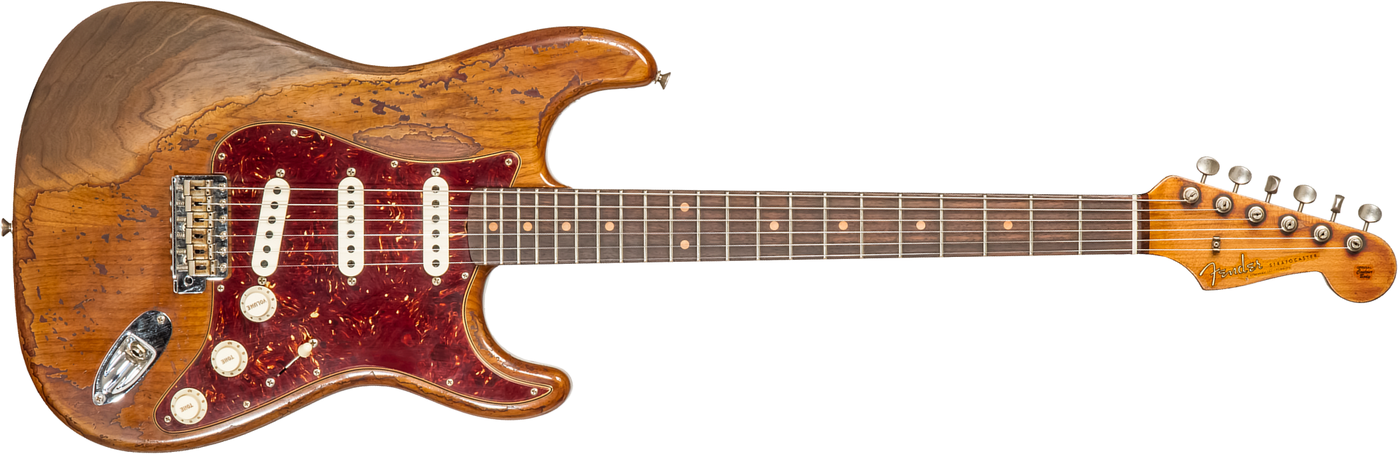 Fender Custom Shop Strat 1961 3s Trem Rw #cz570051 - Super Heavy Relic Natural - E-Gitarre in Str-Form - Main picture