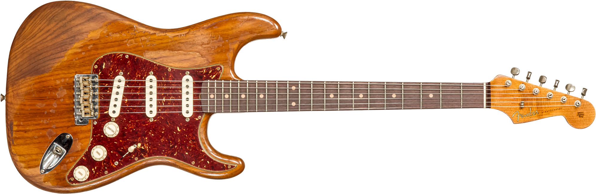 Fender Custom Shop Strat 1961 3s Trem Rw #cz570266 - Super Heavy Relic Natural - E-Gitarre in Str-Form - Main picture