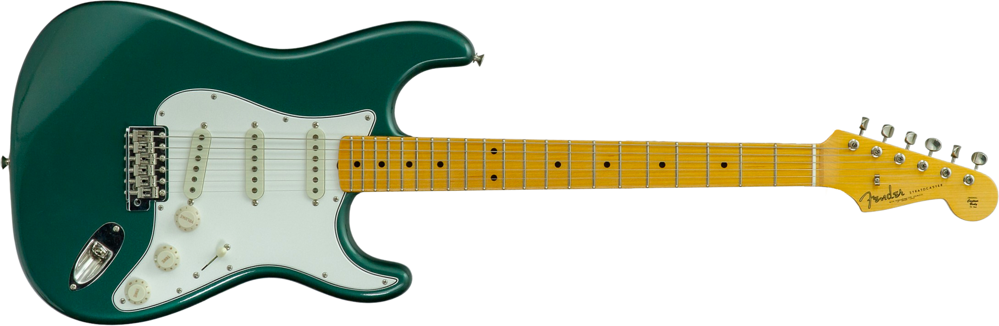 Fender Custom Shop Strat 1962 Vintage Custom 3s Trem Mn #r146869 - Time Capsule Sherwood Green Metallic - E-Gitarre in Str-Form - Main picture