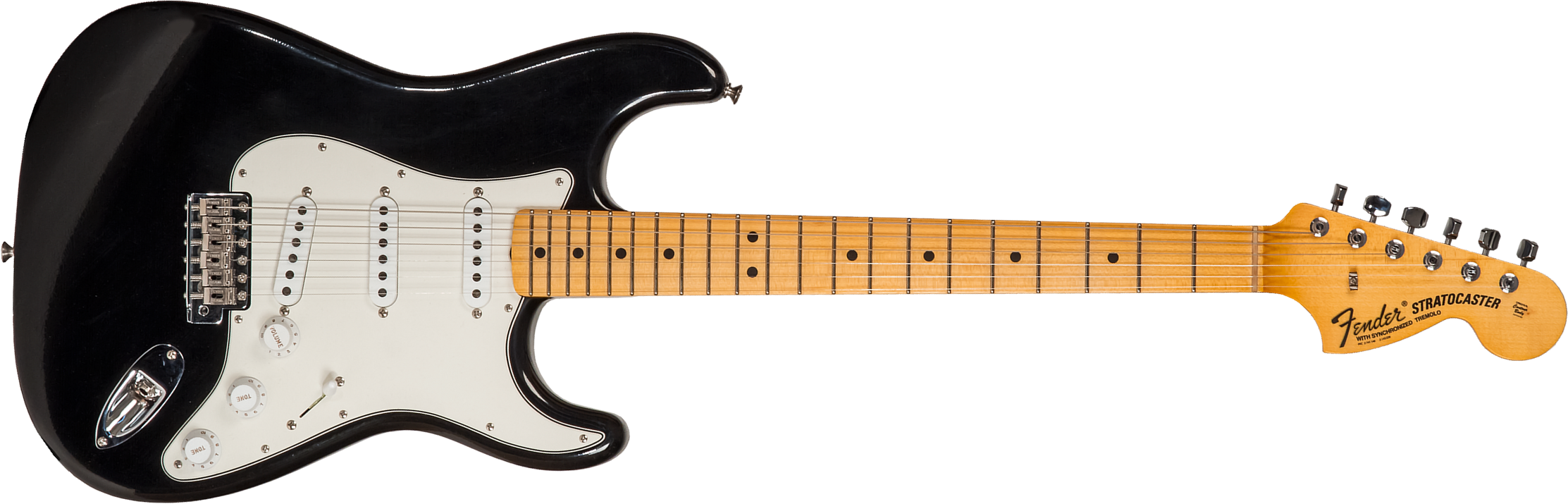 Fender Custom Shop Strat 1969 3s Trem Mn #r127670 - Closet Classic Black - E-Gitarre in Str-Form - Main picture