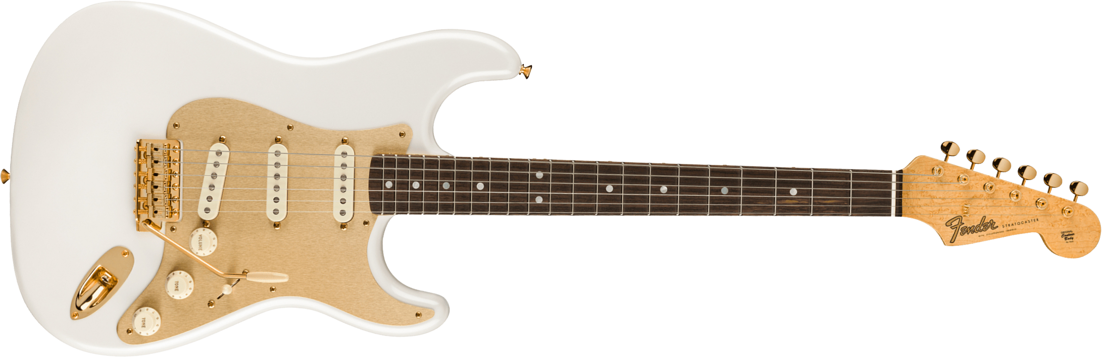 Fender Custom Shop Strat 75th Anniversary Ltd Rw - Nos Diamond White Pearl - E-Gitarre in Str-Form - Main picture