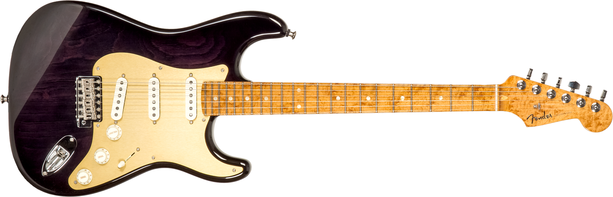 Fender Custom Shop Strat American Custom 3s Trem Mn #xn15899 - Nos Ebony Transparent - E-Gitarre in Str-Form - Main picture
