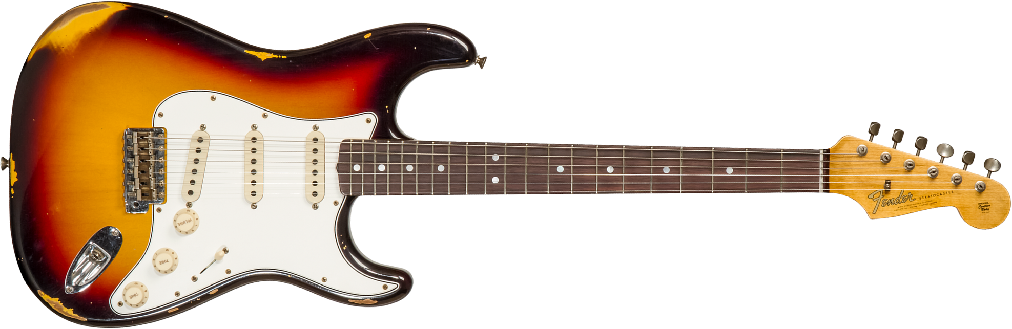 Fender Custom Shop Strat Late 1964 3s Trem Rw #cz569925 - Relic Target 3-color Sunburst - E-Gitarre in Str-Form - Main picture