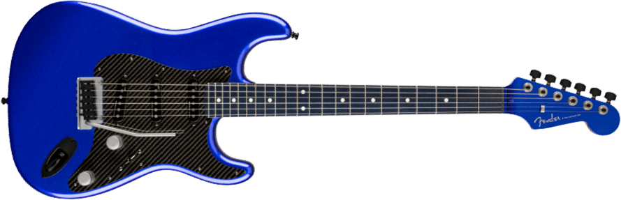 Fender Custom Shop Strat Lexus Lc Ltd 3s Trem Ric #vinlc058 - Structural Blue - E-Gitarre in Str-Form - Main picture