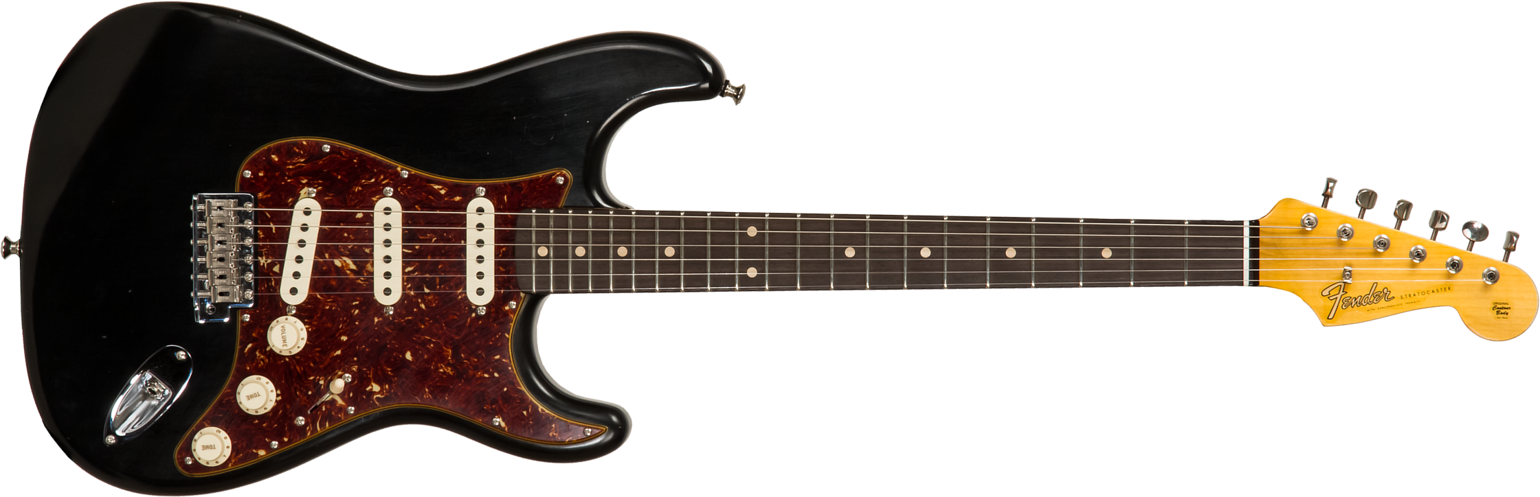 Fender Custom Shop Strat Postmodern 3s Trem Rw #xn13616 - Journeyman Relic Aged Black - E-Gitarre in Str-Form - Main picture