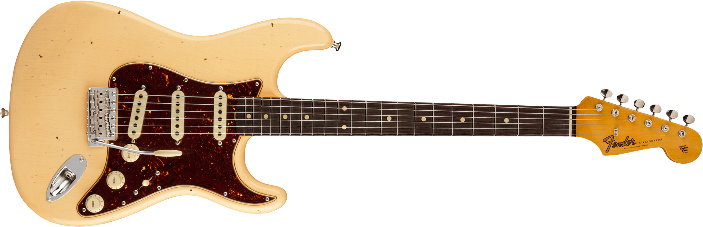 Fender Custom Shop Strat Postmodern Usa Rw - Journeyman Relic Vintage White - E-Gitarre in Str-Form - Main picture