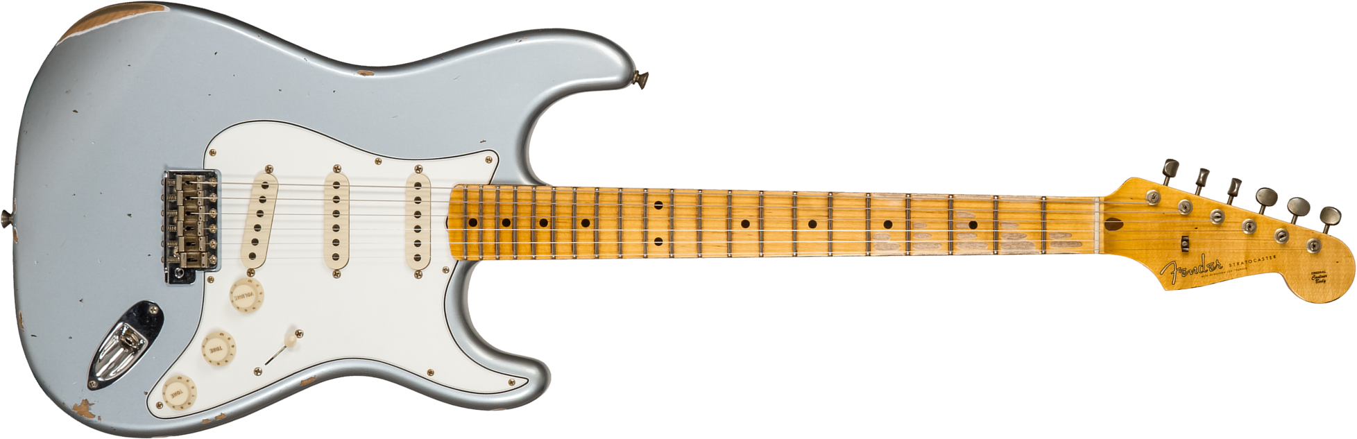 Fender Custom Shop Strat Tomatillo Special 3s Trem Mn #cz571096 - Relic Aged Ice Blue Metallic - E-Gitarre in Str-Form - Main picture