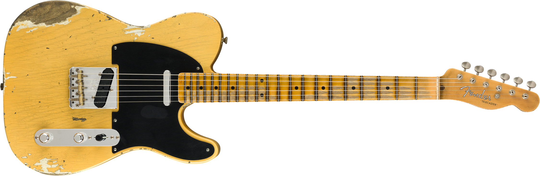 Fender Custom Shop Tele 1952 2019 Mn - Heavy Relic Aged Nocaster Blonde - E-Gitarre in Teleform - Main picture