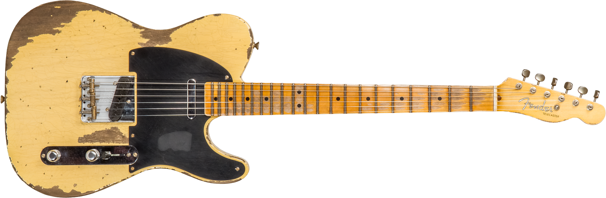 Fender Custom Shop Tele 1952 2s Ht Mn #r131382 - Heavy Relic Aged Nocaster Blonde - E-Gitarre in Teleform - Main picture