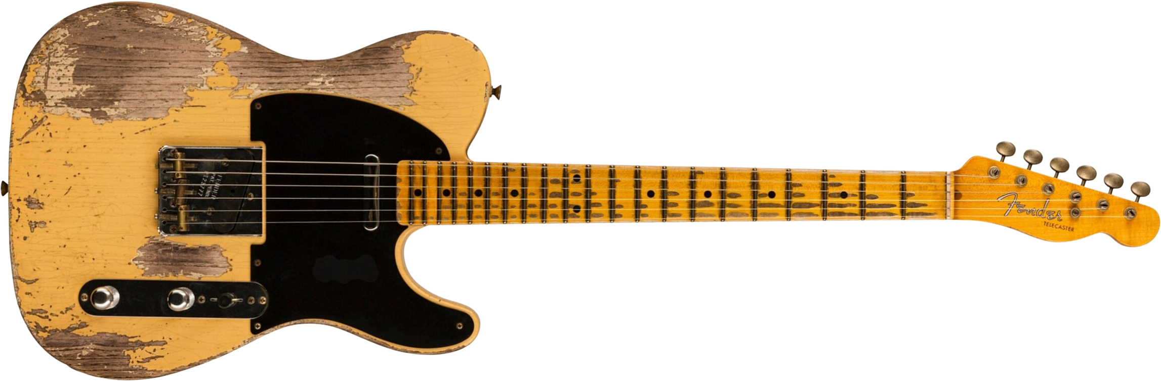 Fender Custom Shop Tele 1953 2s Ht Mn #126760 - Super Heavy Relic Natural Blonde - E-Gitarre in Str-Form - Main picture