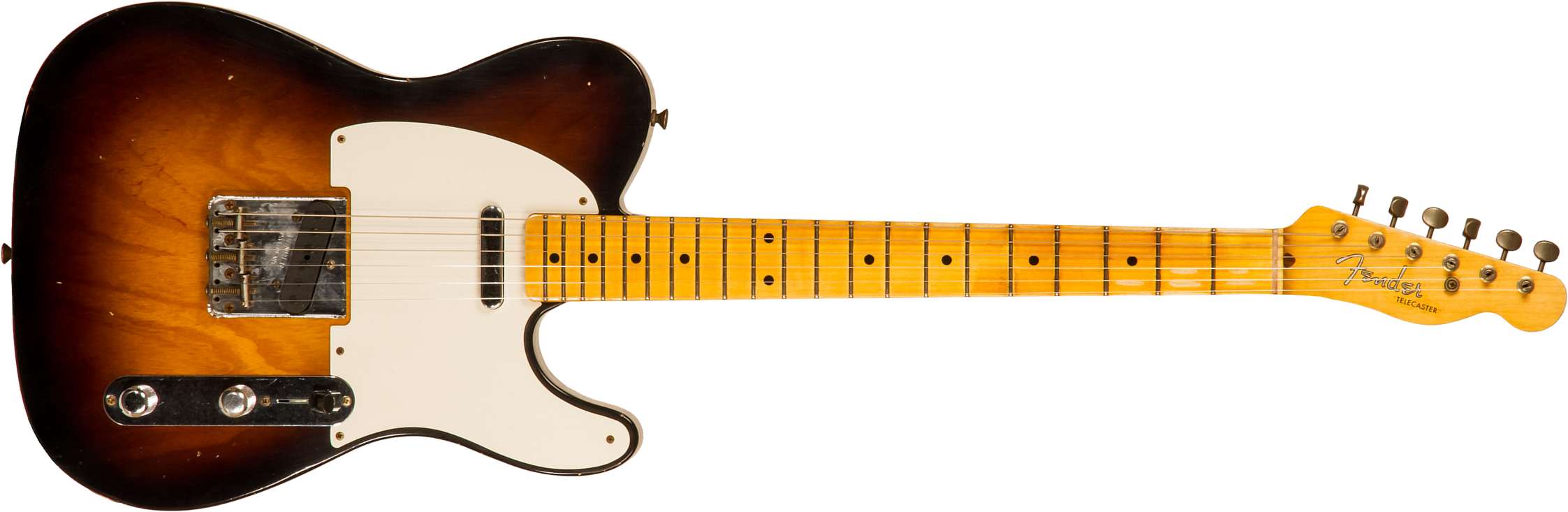 Fender Custom Shop Tele 1955 Ltd 2s Ht Mn #cz560649 - Relic Wide Fade 2-color Sunburst - E-Gitarre in Teleform - Main picture