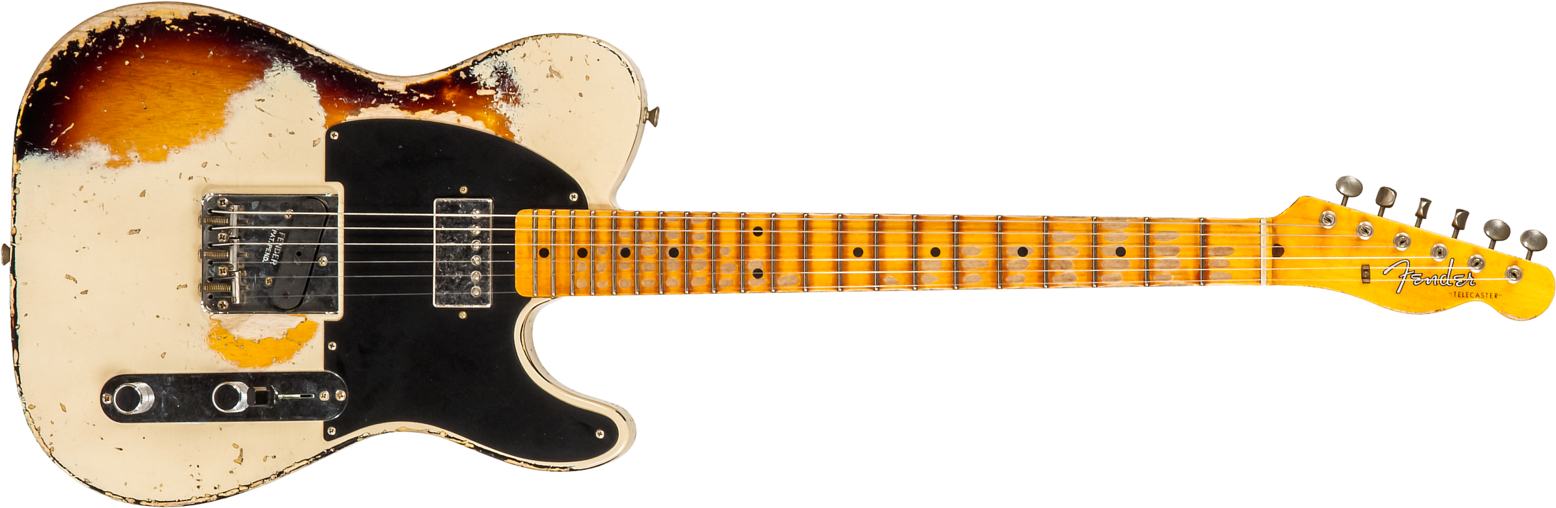 Fender Custom Shop Tele 1957 Sh Ht Mn #r117579 - Heavy Relic Desert Sand Ov. Sunburst - E-Gitarre in Teleform - Main picture