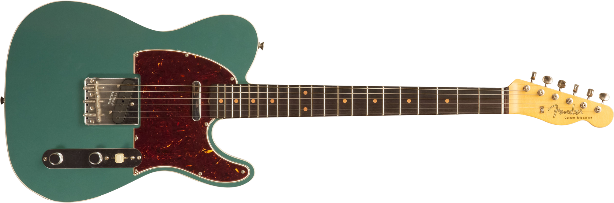 Fender Custom Shop Tele 1959 Custom 2s Ht Rw #r146032 - Time Capsule Sherwood Metallic - E-Gitarre in Teleform - Main picture