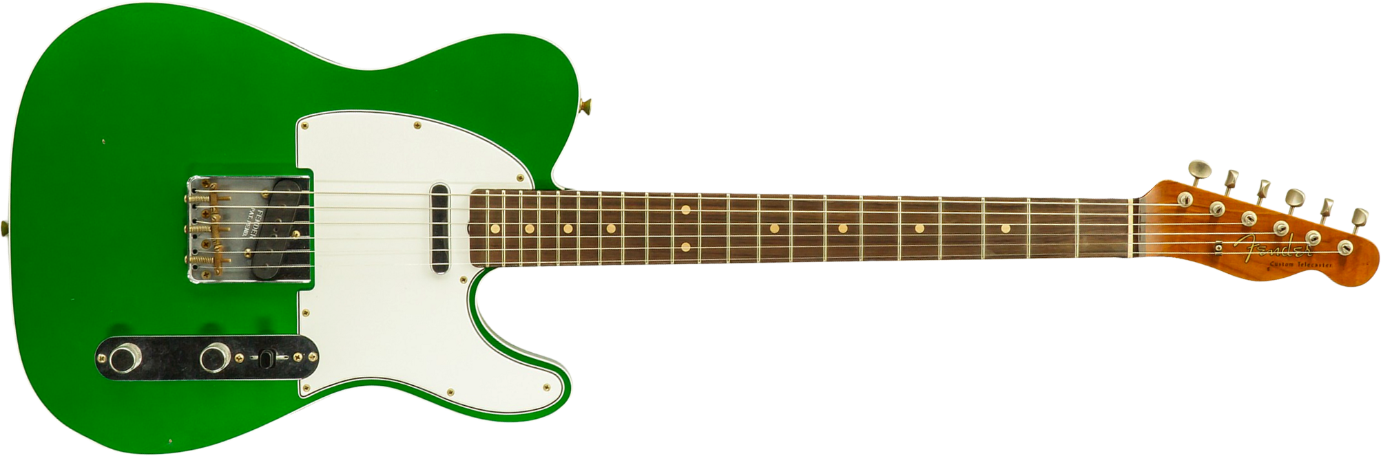 Fender Custom Shop Tele 1959 Vintage Custom 2s Ht Rw #r147917 - Journeyman Relic Candy Green - E-Gitarre in Teleform - Main picture