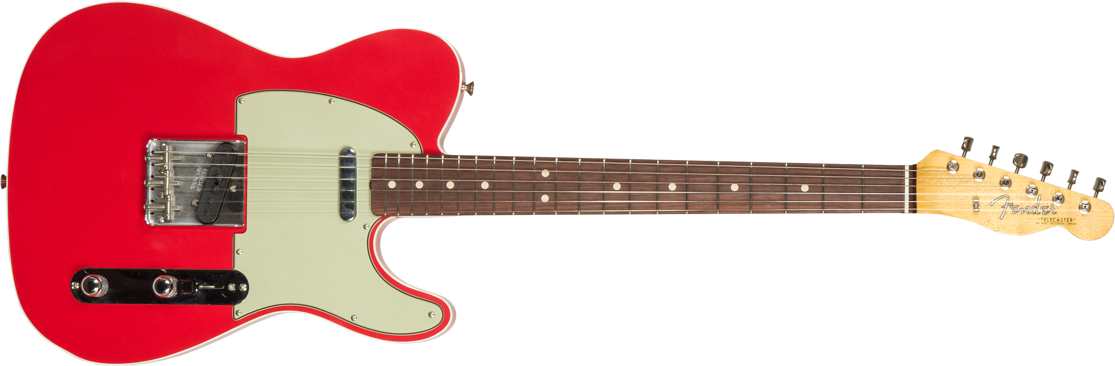 Fender Custom Shop Tele 1963 2s Ht Rw #r127693 - Closet Classic Fiesta Red - E-Gitarre in Teleform - Main picture