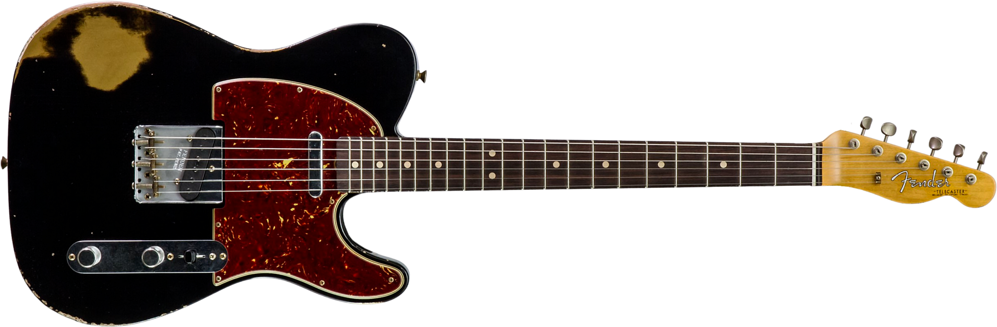 Fender Custom Shop Tele 1963 2s Ht Rw #r143447 - Black Over Hle Gold - E-Gitarre in Teleform - Main picture